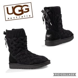 Ugg Isla Sweater Boot in Black- size 8 - perfect condition